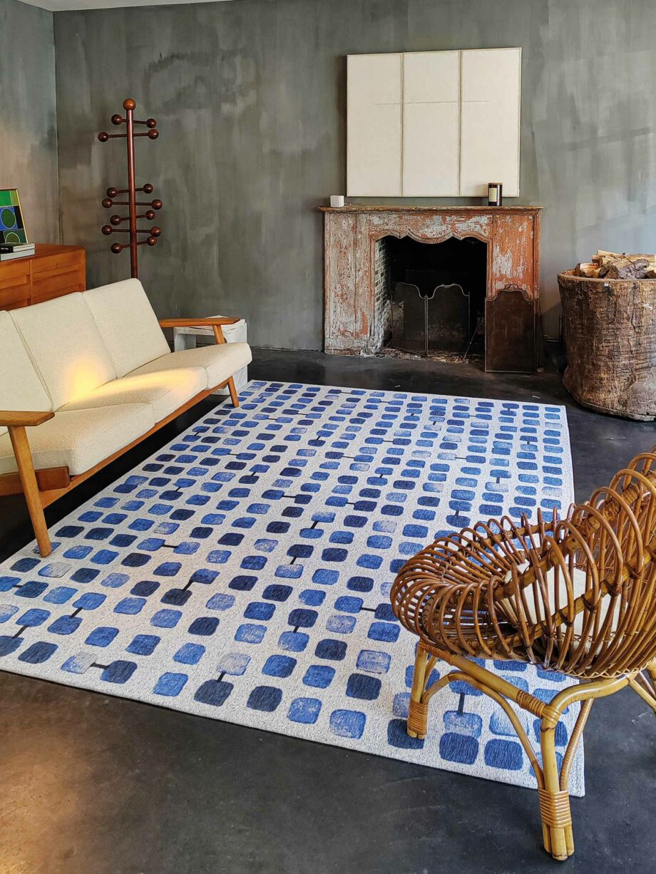 Louis De Poortere tapete Craft Cobblestone 9348 Amparo Blues interior 1
