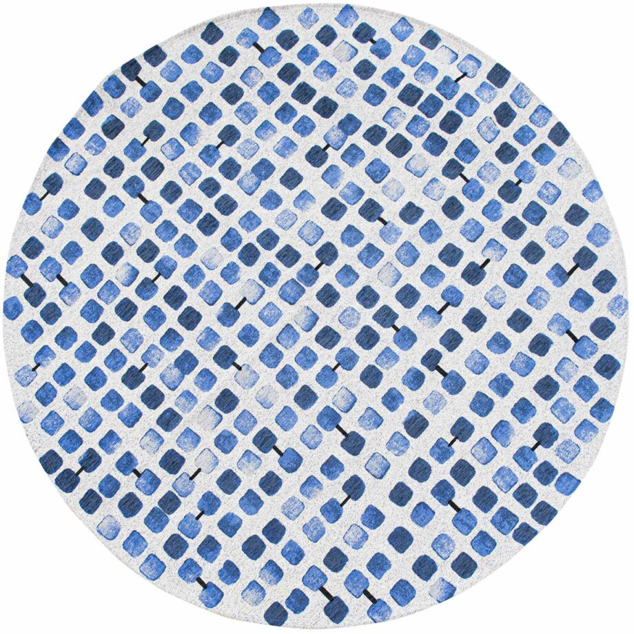Louis De Poortere tapete Craft Cobblestone 9348 Amparo Blues round