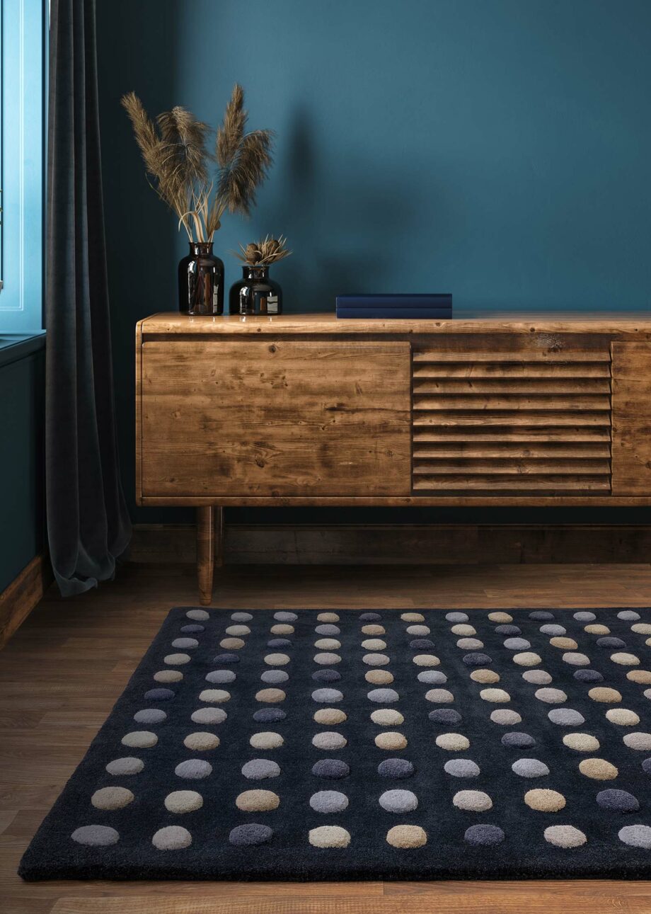 Asiatic tapete Dotty Navy interior