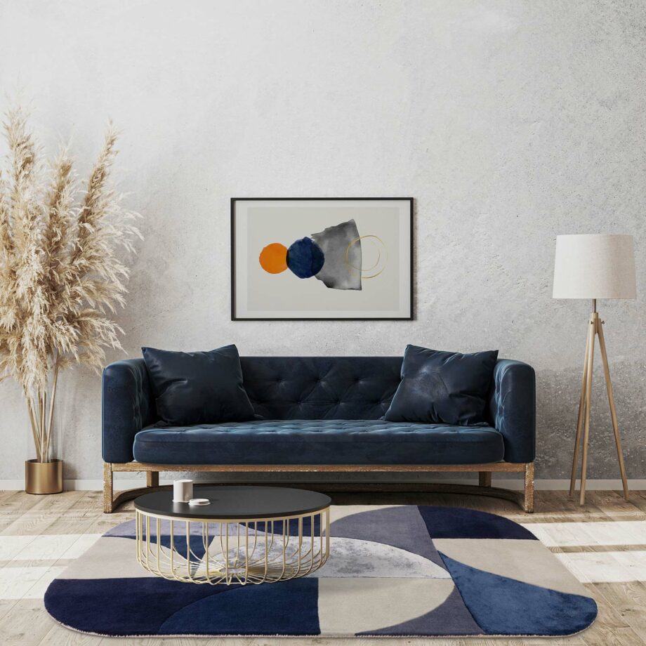 Asiatic tapete Matrix 74 Oval Indigo interior