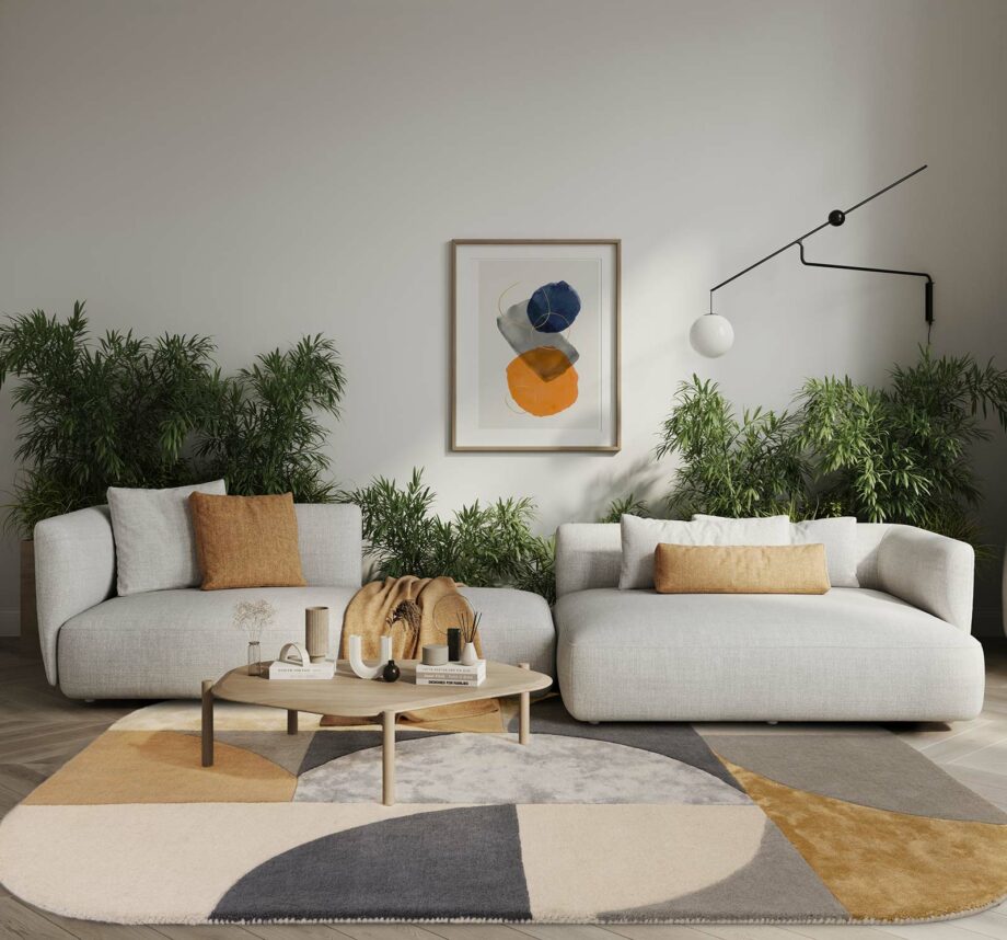 Asiatic tapete Matrix 76 Oval Sunset interior