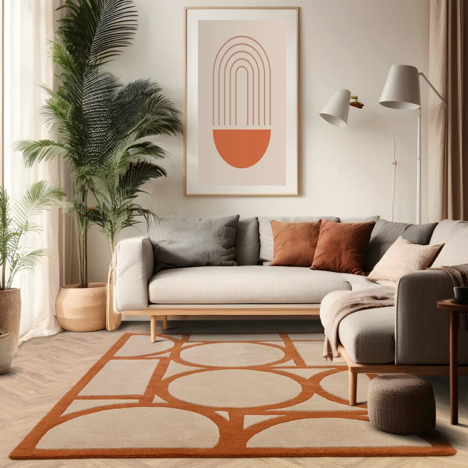 Asiatic tapete Metro Rust interior square