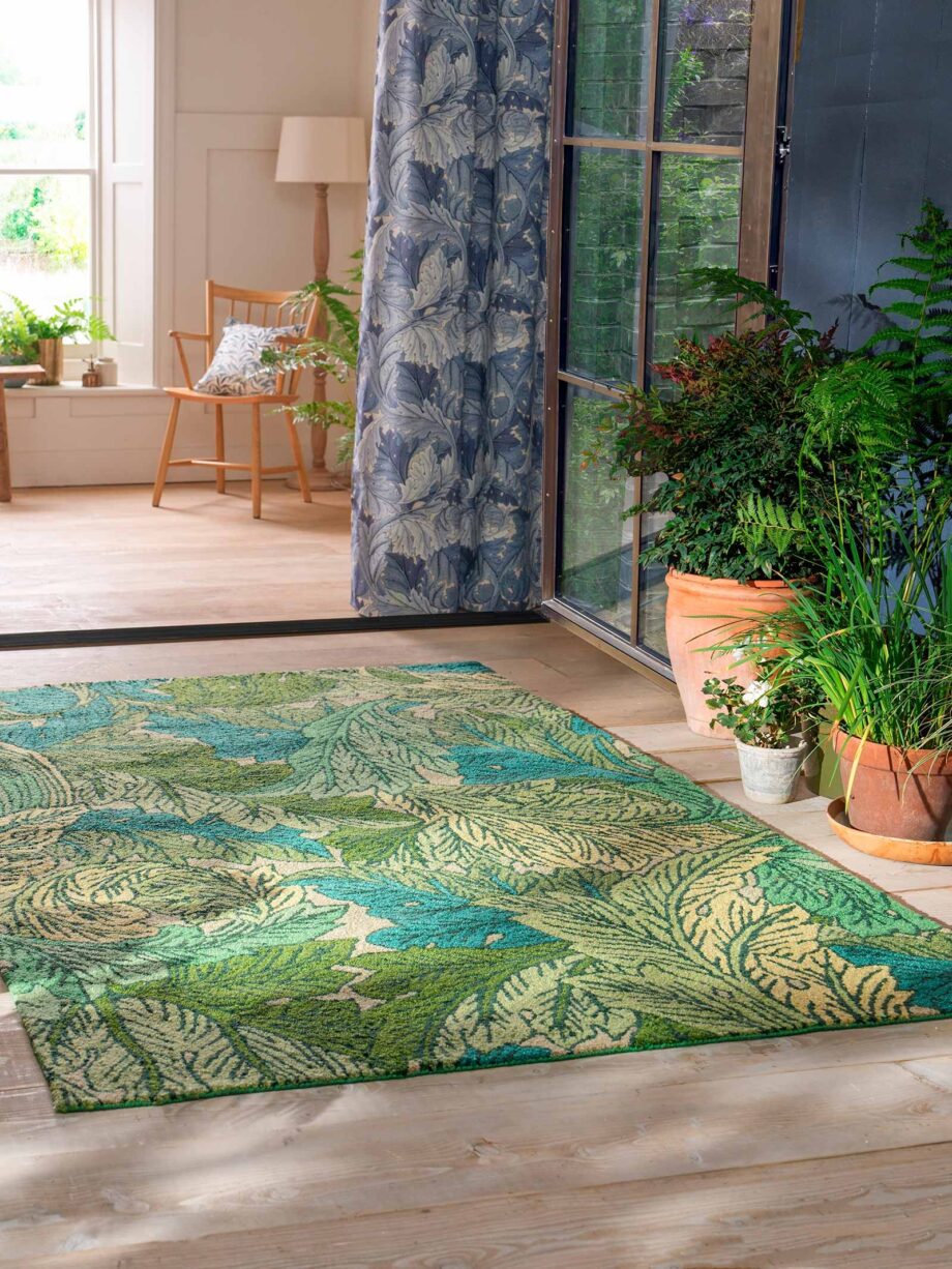 Morris Co Acanthus Nettle Sky Blue 427307 interior C outdoor
