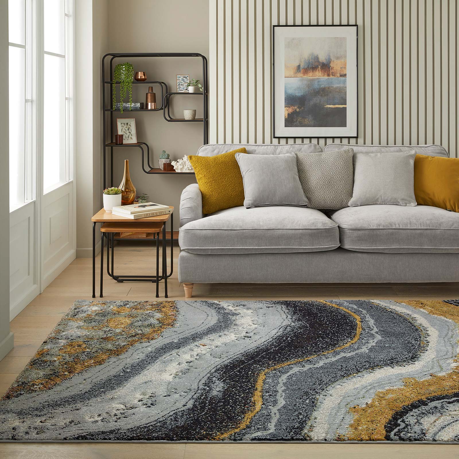 Concept Looms tapete Amara AMA103 GREY BLUE BRONZE 220x160 0639059104157 5