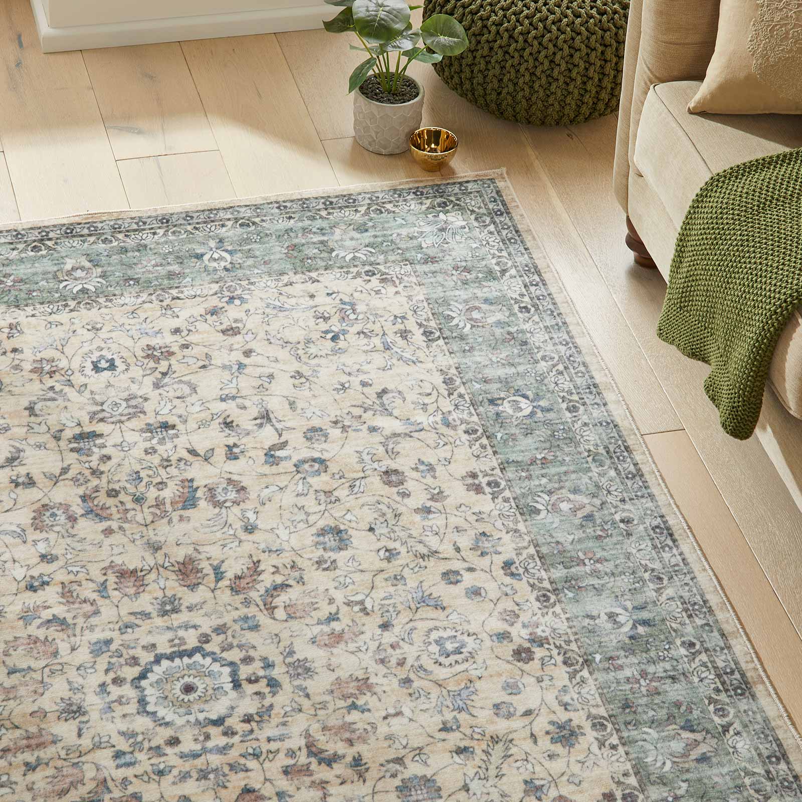 Concept Looms tapete Liberty LIB208 CREAM GREEN 2