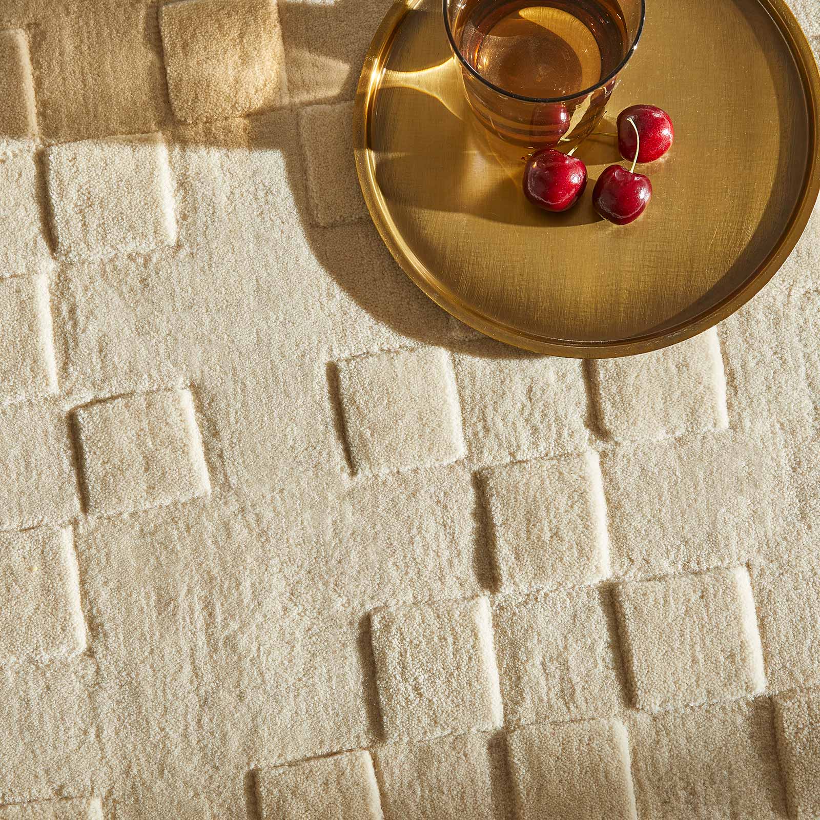 Concept Looms tapete Priory PR 102 SQUARES IVORY interior 1