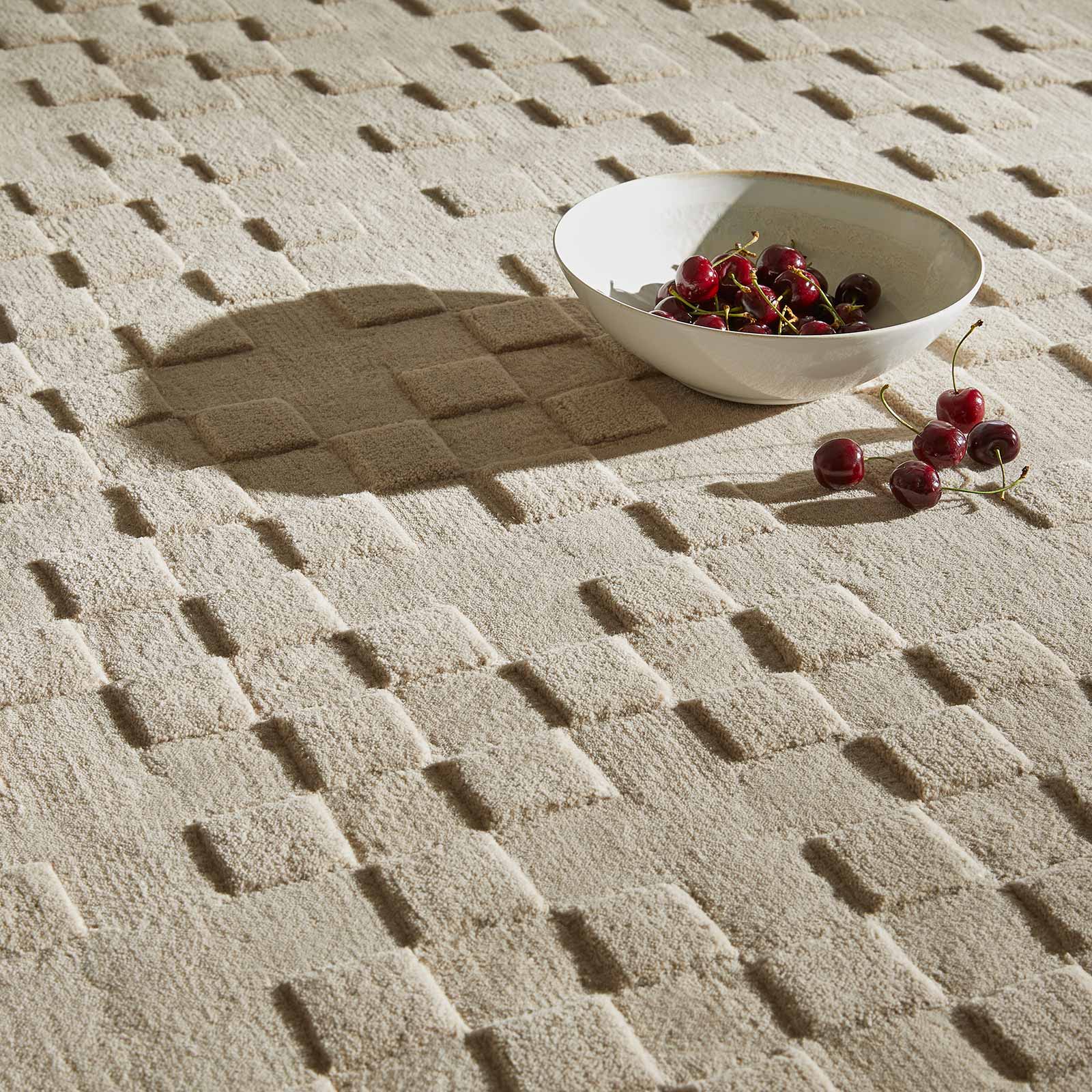 Concept Looms tapete Priory PR 102 SQUARES TAUPE interior 1
