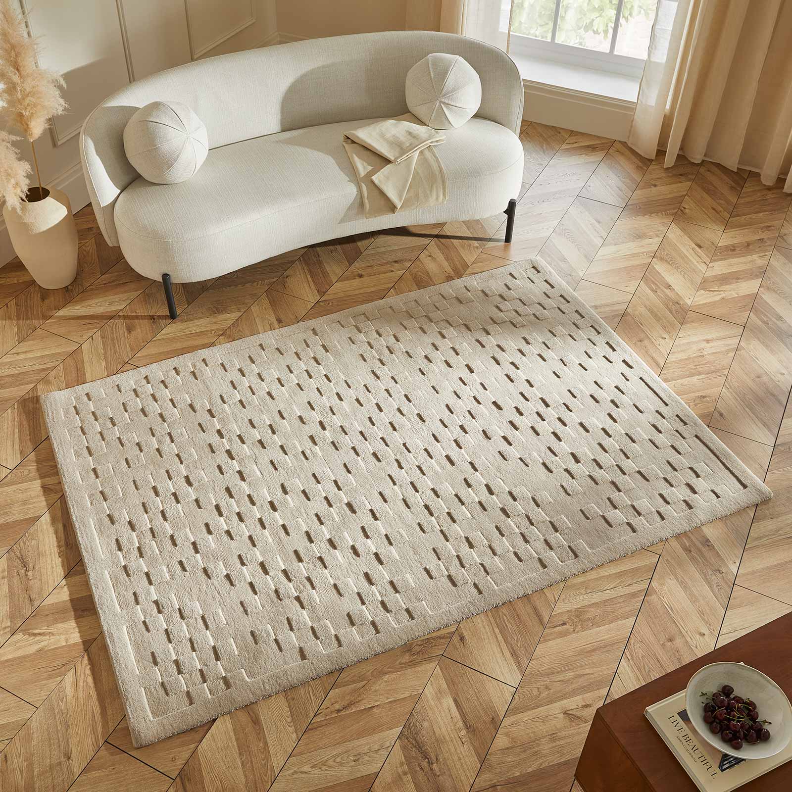 Concept Looms tapete Priory PR 102 SQUARES TAUPE