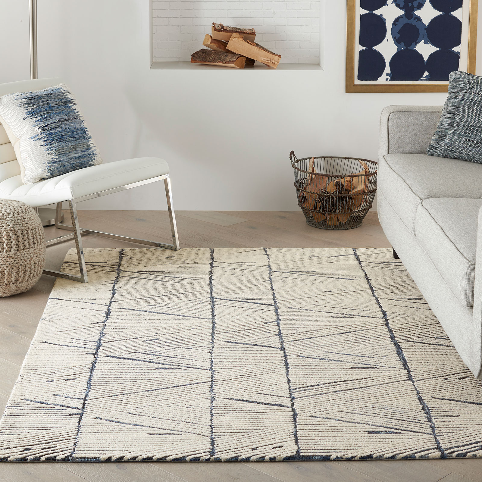 Nourison tapete Colorado CLR01 WHTBL WHITE BLUE 5x7 099446786258 interior 1