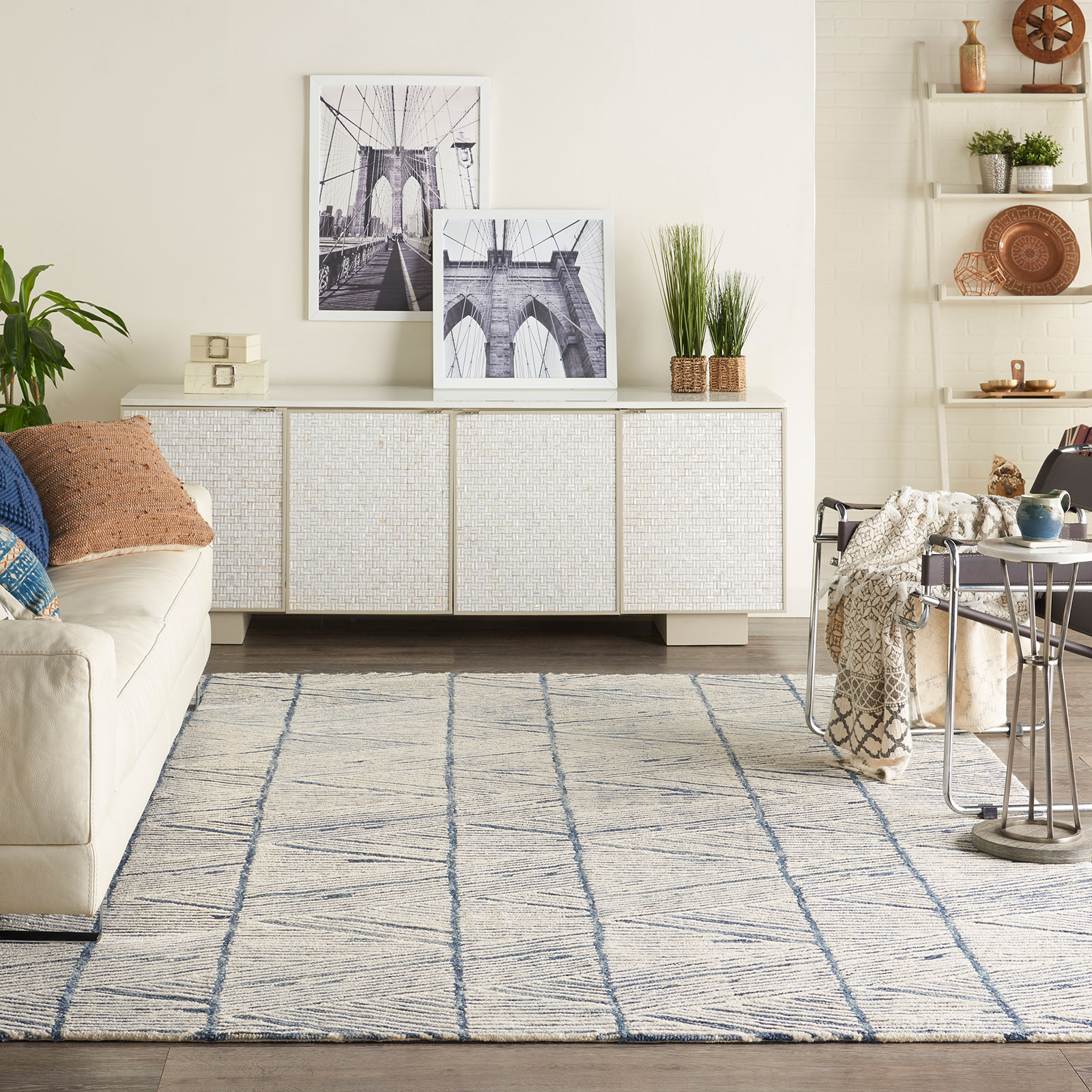 Nourison tapete Colorado CLR01 WHTBL WHITE BLUE 8x10 099446786265 interior 3