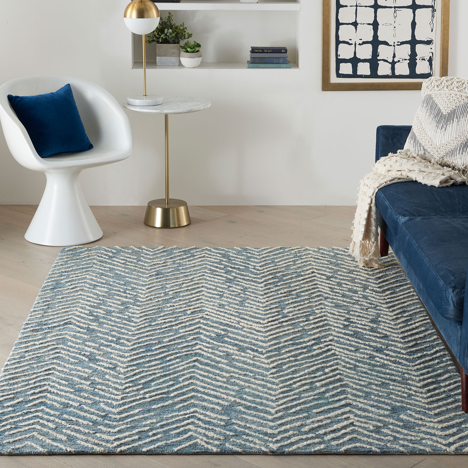 Nourison tapete Colorado CLR02 INDIV INDIGO IVORY 5x7 099446786333 interior 1