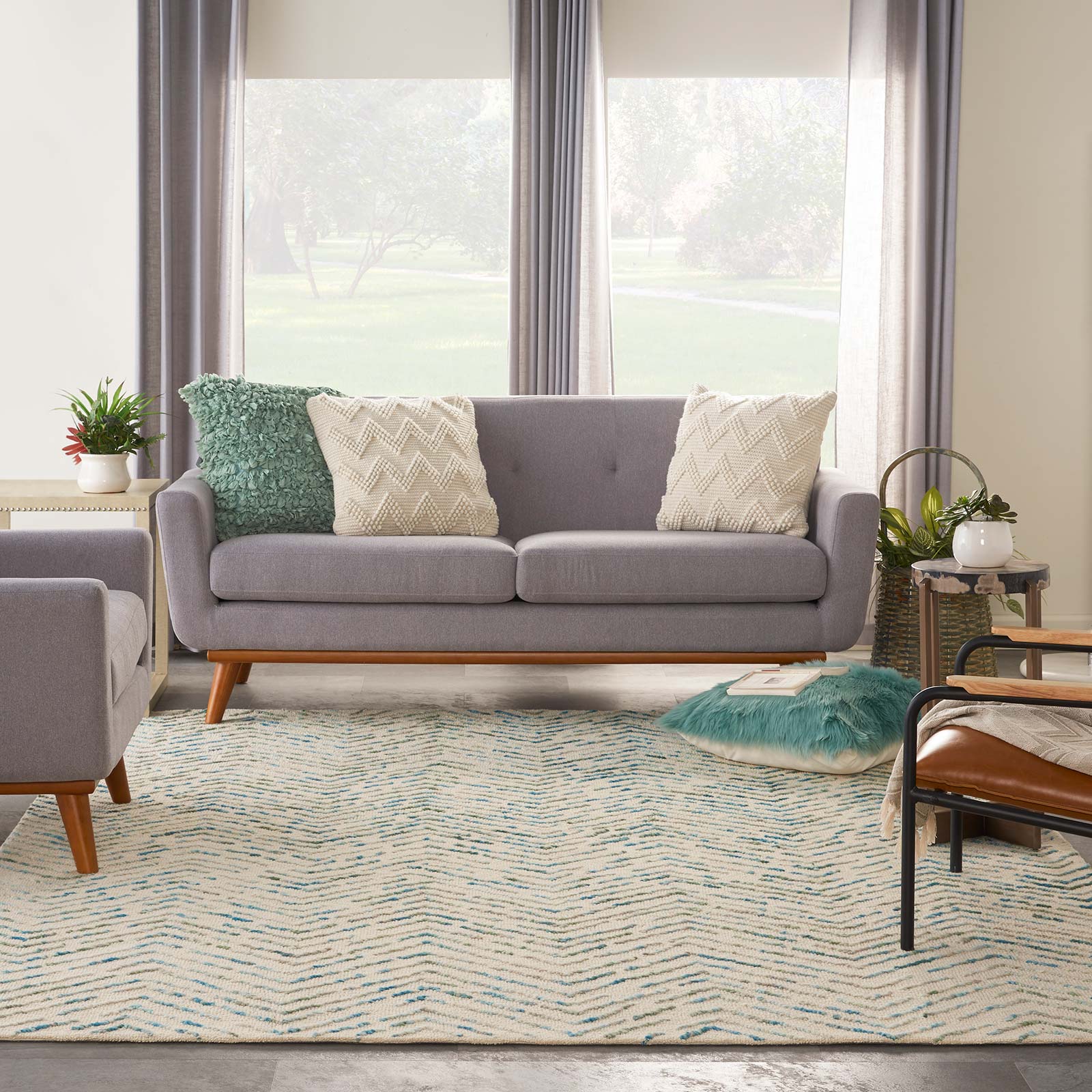 Nourison tapete Colorado CLR02 IVGRE IVORY GREEN 8x10 099446786418 interior 3