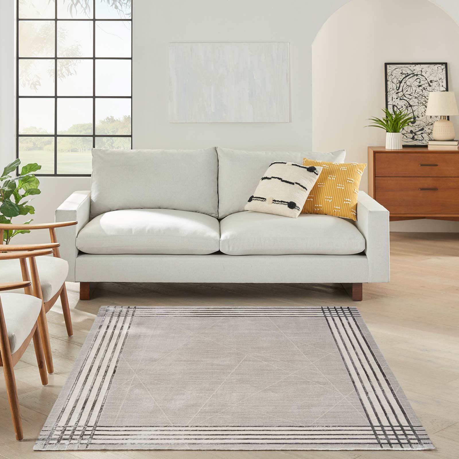 Nourison tapete Desire DSR01 GRSIL GREY SILVER 5X7 099446128652 interior 1