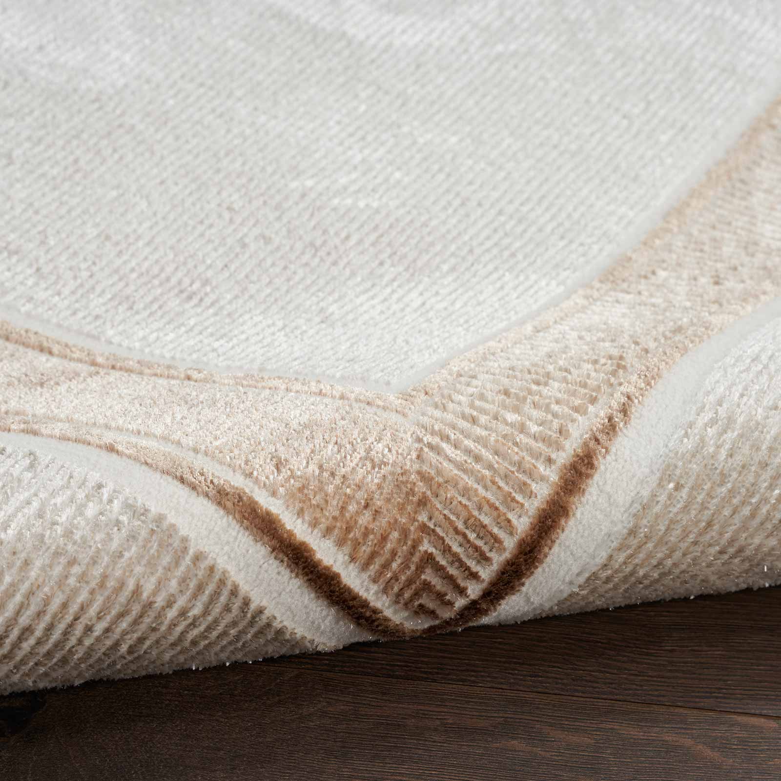 Nourison tapete Glitz GLZ08 IVCRM IVORY CREAM 5X7 099446134691 TX01