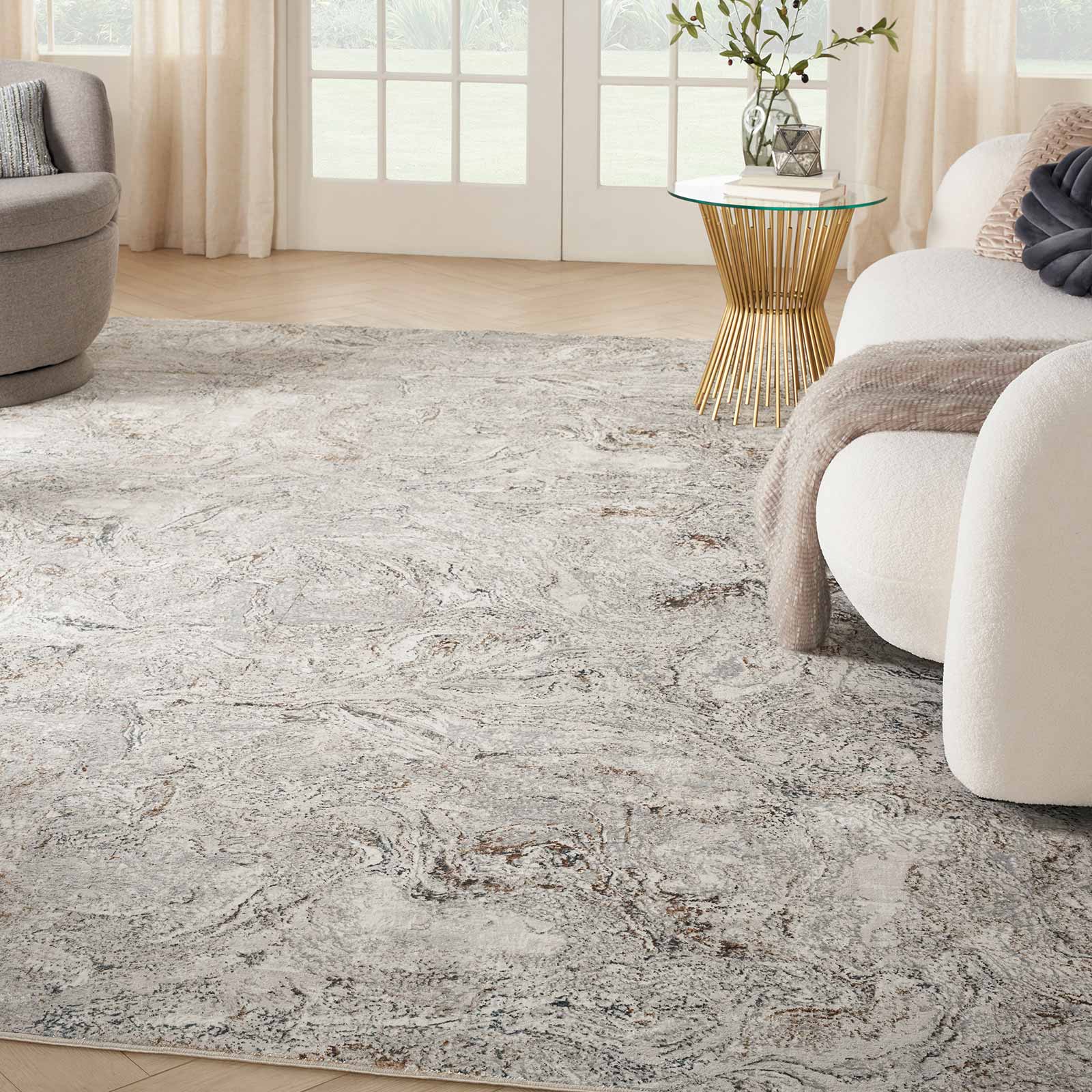 Nourison tapete Glitz GLZ20 GRYMT GREY MULTICOLOR 8x10 099446951106 interior 1