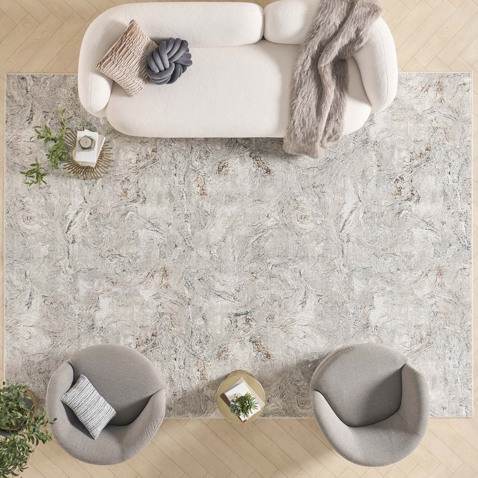 Nourison tapete Glitz GLZ20 GRYMT GREY MULTICOLOR 8x10 099446951106 interior 4