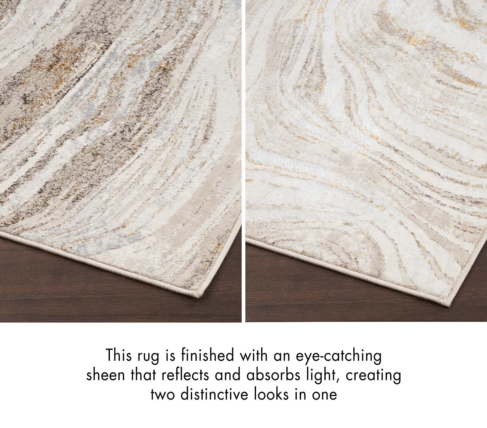 Nourison tapete Glitz GLZ22 GRYGD GREY GOLD 5x7 099446951205 TX03
