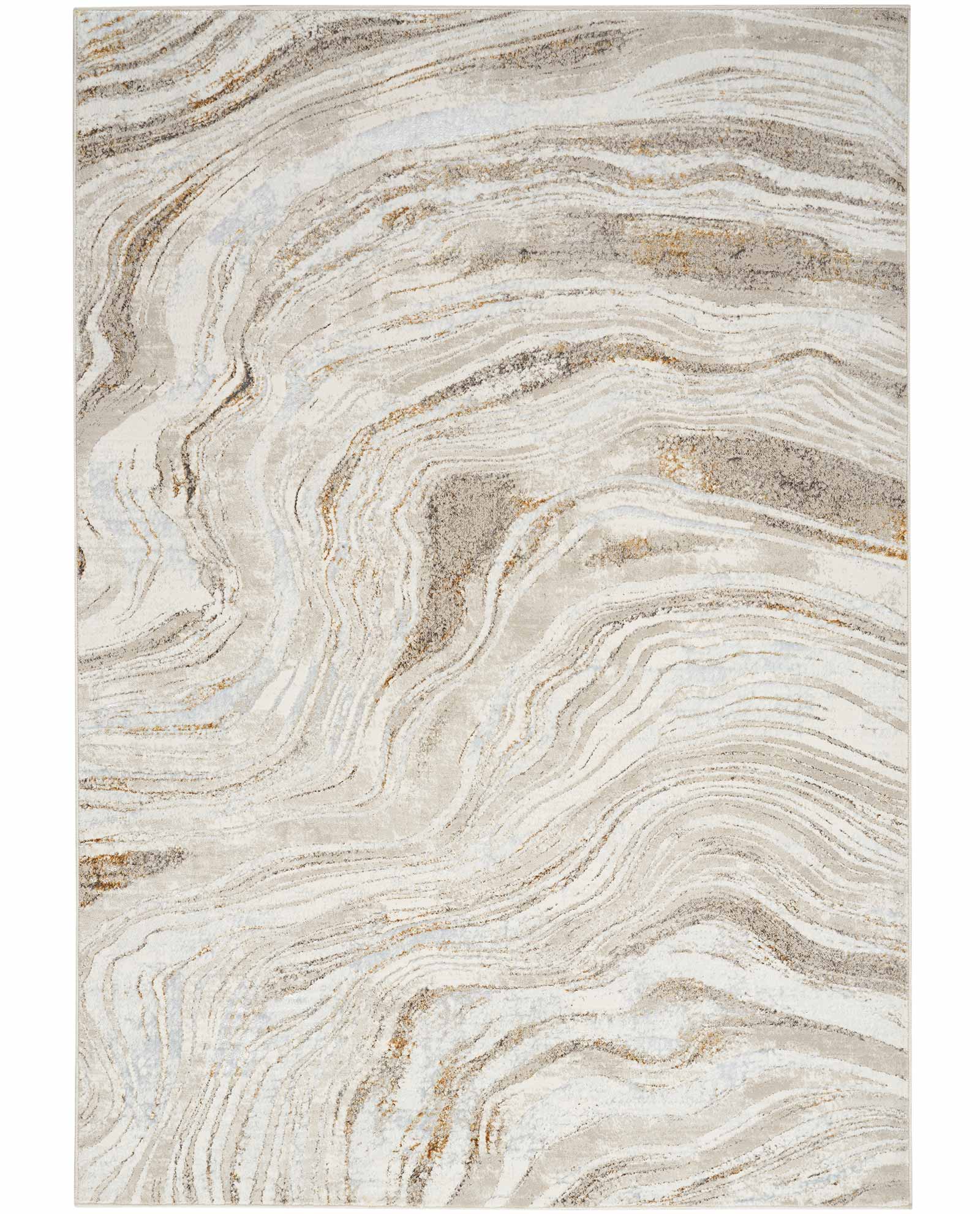 Nourison tapete Glitz GLZ22 GRYGD GREY GOLD 5x7 099446951205