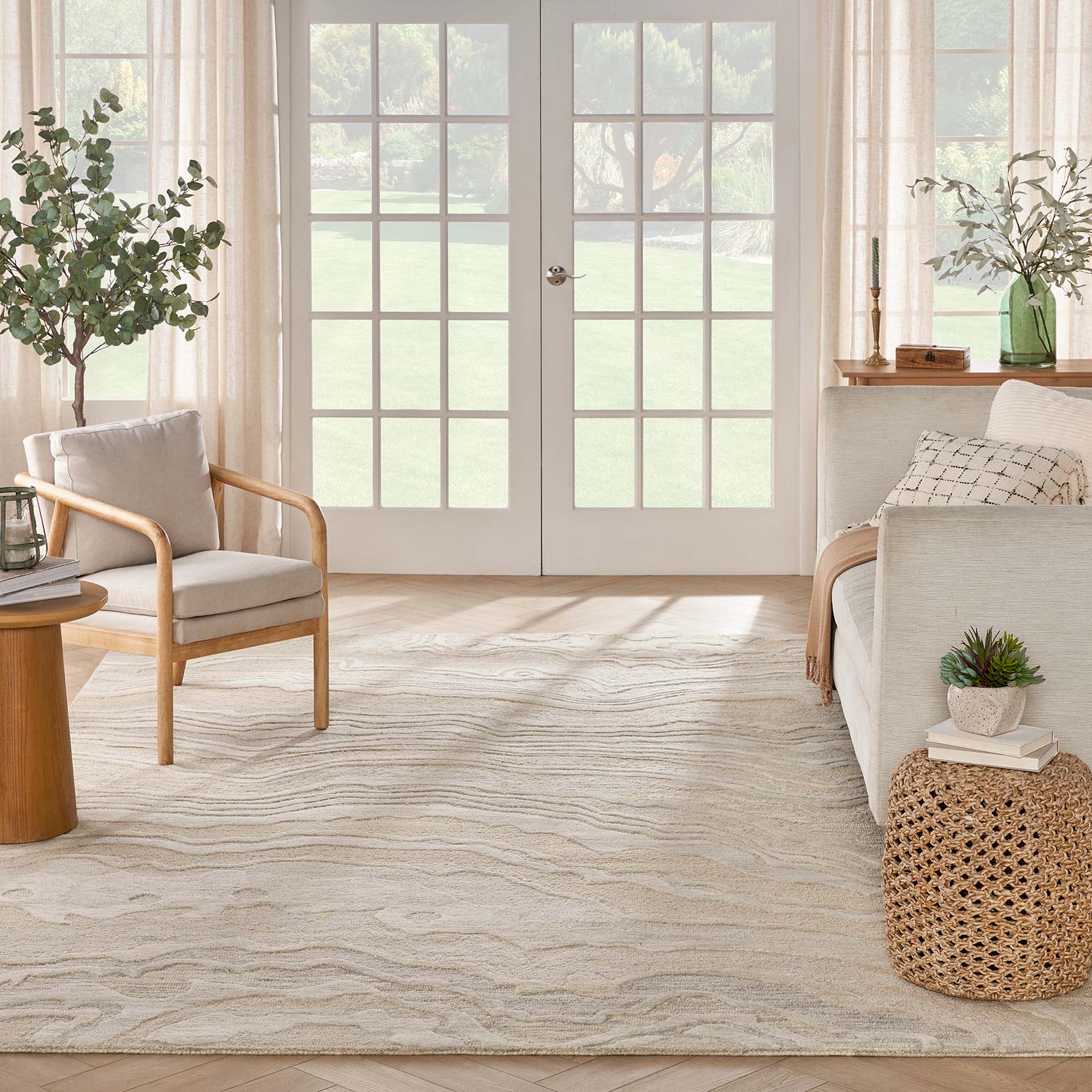 Nourison tapete Graceful GRU01 BEIGE 9x12 099446939098 interior 3