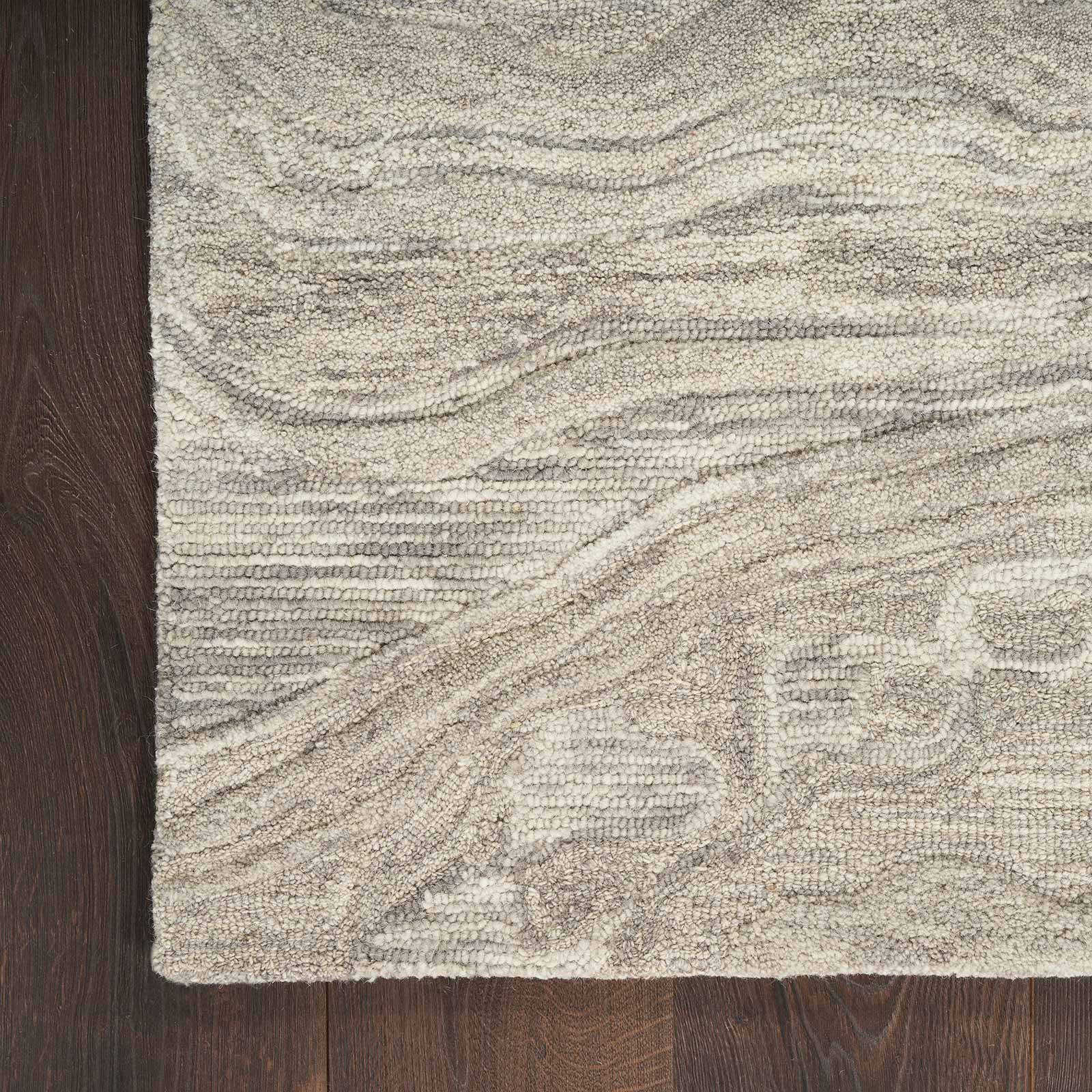 Nourison tapete Graceful GRU01 GREY 5x7 099446939173 corner