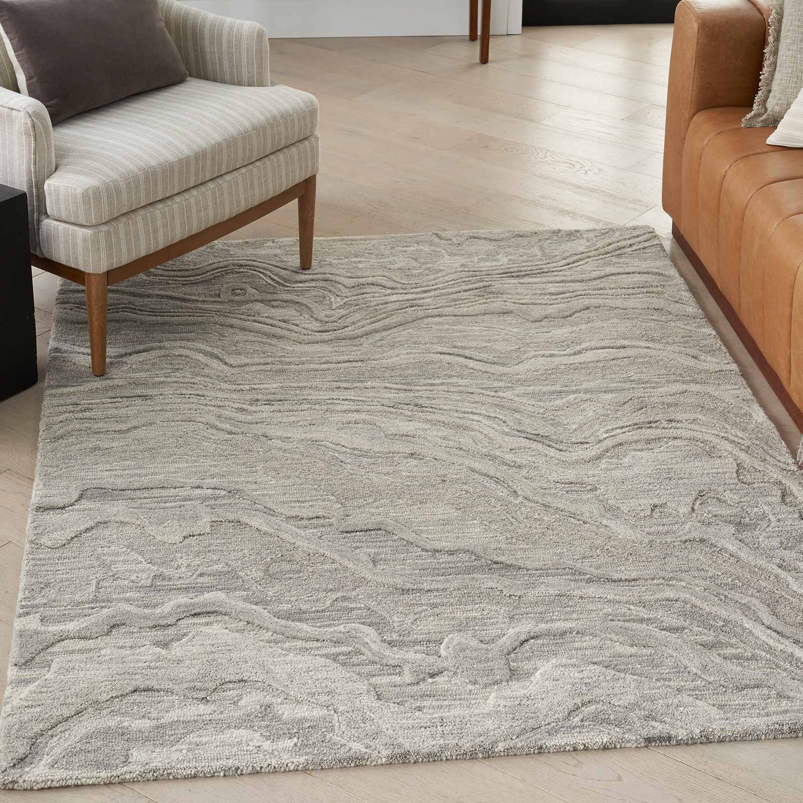 Nourison tapete Graceful GRU01 GREY 5x7 099446939173 interior 1