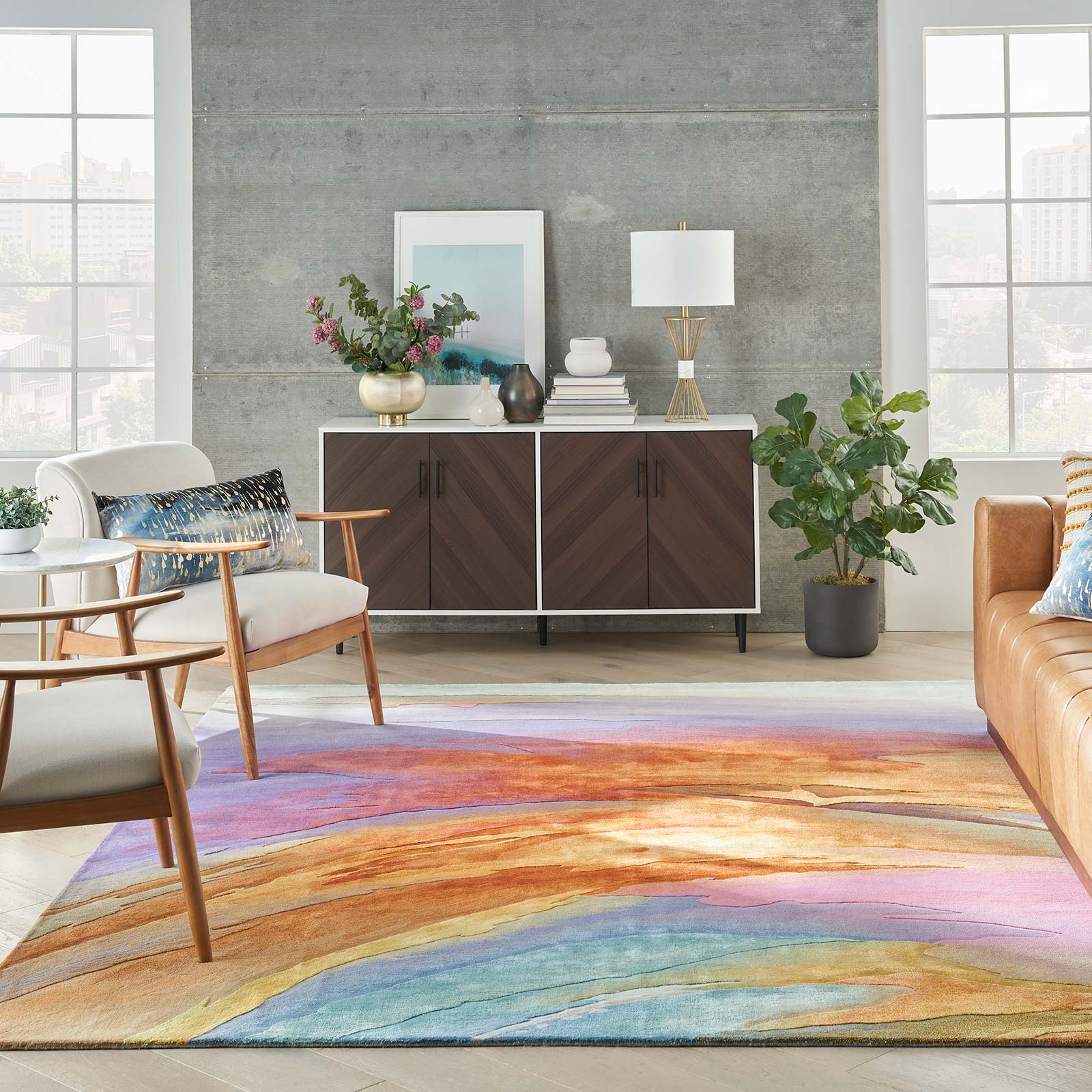 Nourison tapete Prismatic PRS25 MULTI MULTICOLOR 8x10 099446889607 interior 3
