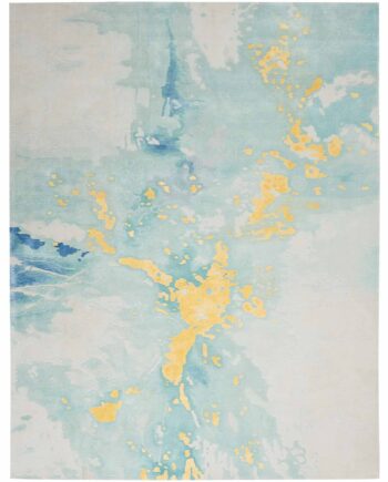 Nourison tapete Prismatic PRS26 SFMGD SEAFOAM GOLD 8X10 099446889683