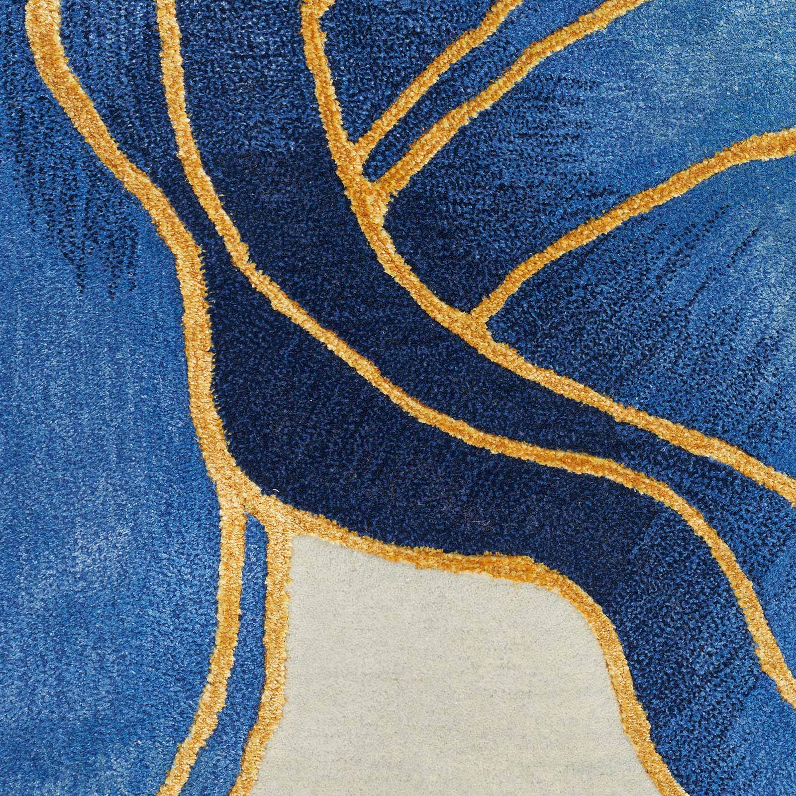 Nourison tapete Prismatic PRS32 BLGLD BLUE GOLD 6x8 099446135254 swatch