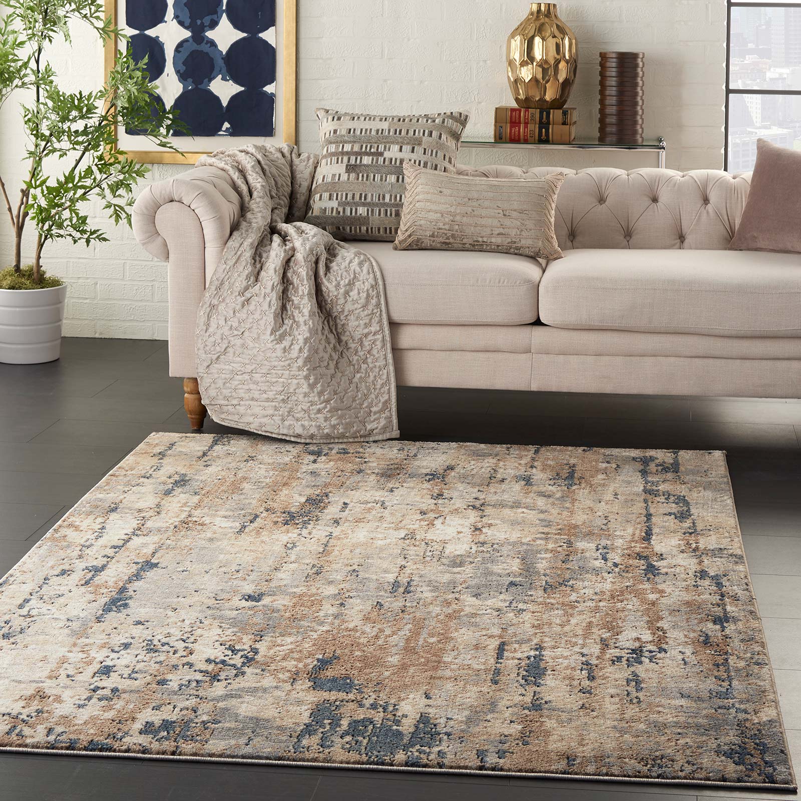 Nourison tapete Quarry QUA01 BGEGY BEIGE GREY 5x7 099446746122 interior 3