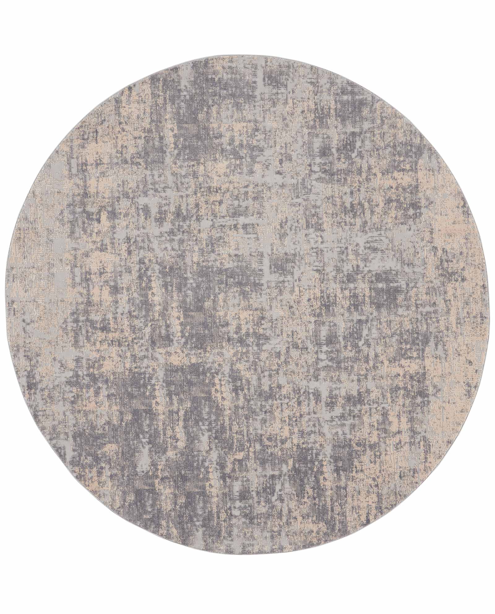 Nourison tapete Rustic Textures RUS01 IVSIL IVORY SILVER 8XRND 099446835888