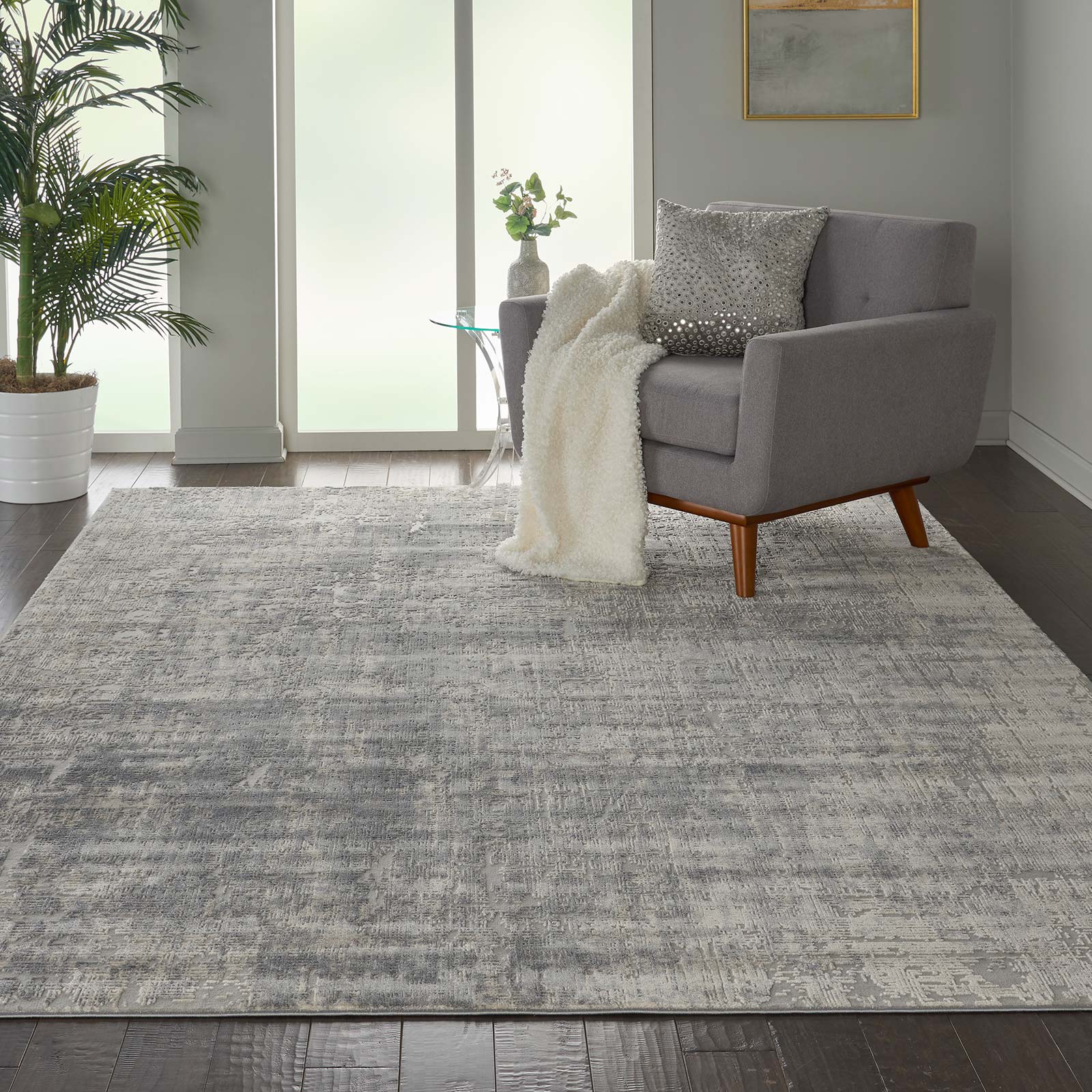 Nourison tapete Rustic Textures RUS01 IVSIL IVORY SILVER 8x11 099446476159 interior 1
