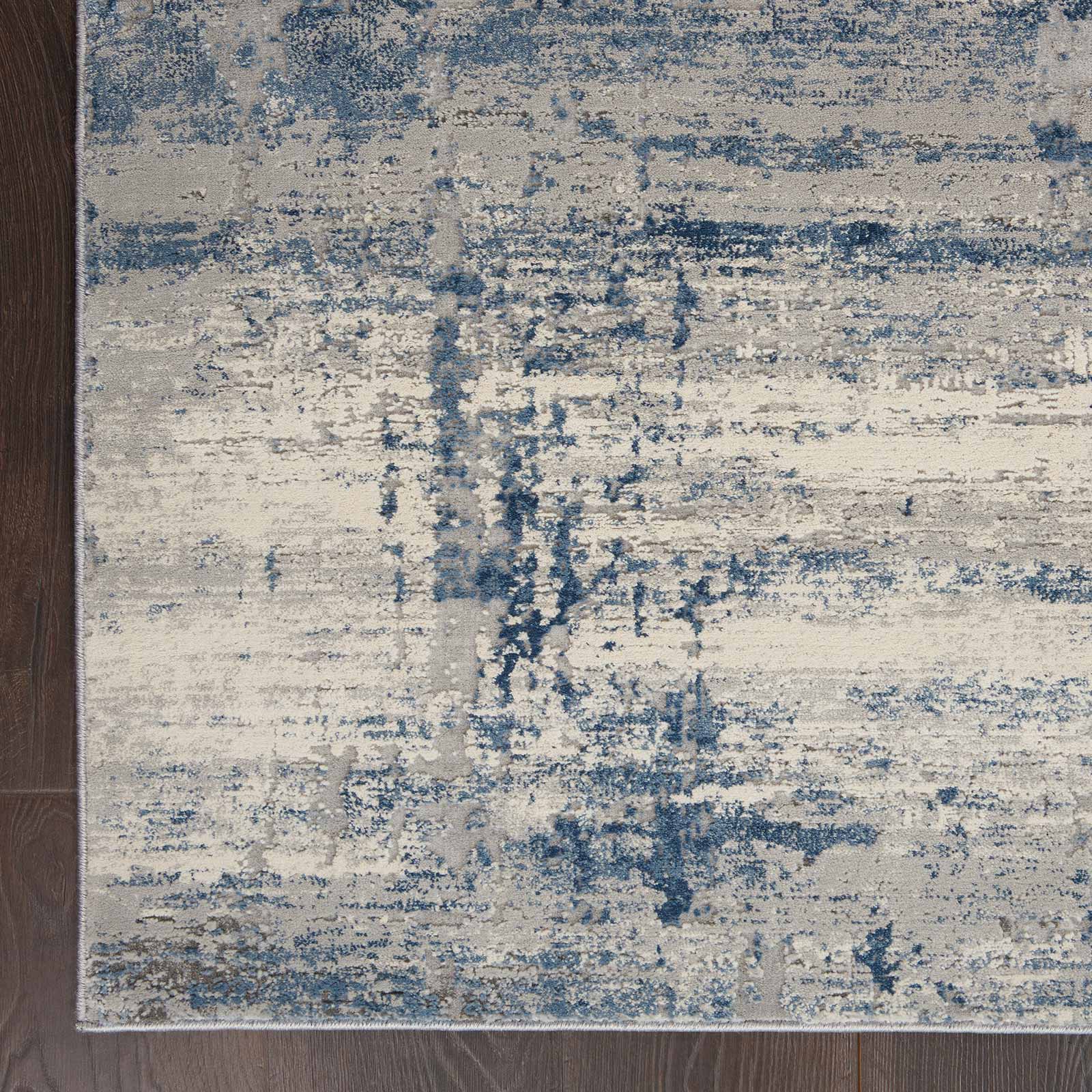 Nourison tapete Rustic Textures RUS10 IVBLU IVORY BLUE 5X7 099446496096 CR C
