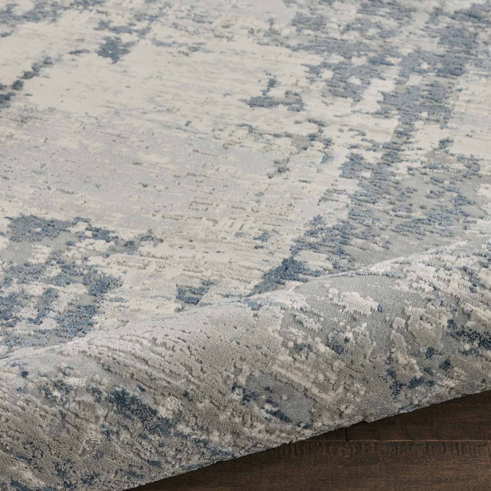 Nourison tapete Rustic Textures RUS10 IVBLU IVORY BLUE 8XRND 099446836045 TX01