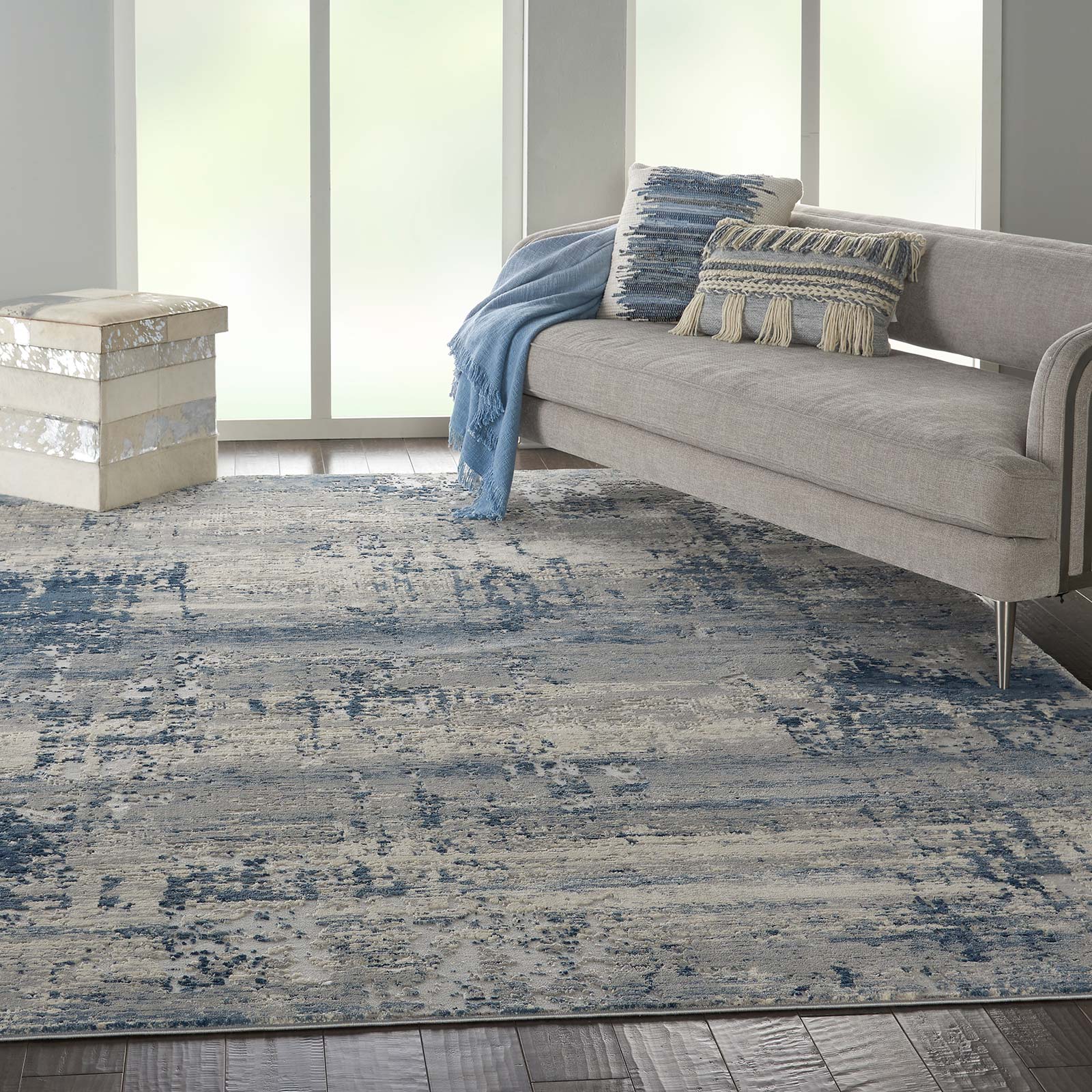 Nourison tapete Rustic Textures RUS10 IVBLU IVORY BLUE 8x11 099446496508 interior 3