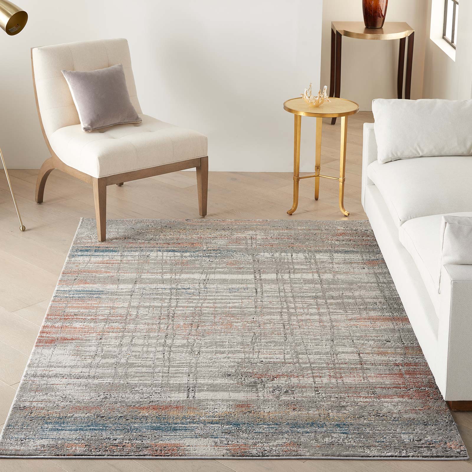 Nourison tapete Rustic Textures RUS12 GRYMT GREY MULTICOLOR 5X7 099446799128 interior 1