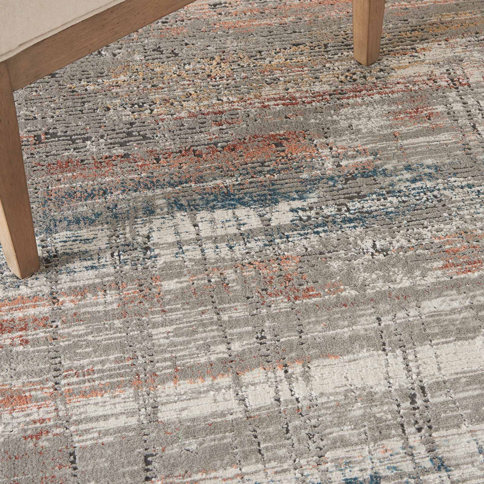 Nourison tapete Rustic Textures RUS12 GRYMT GREY MULTICOLOR 5X7 099446799128 interior 2