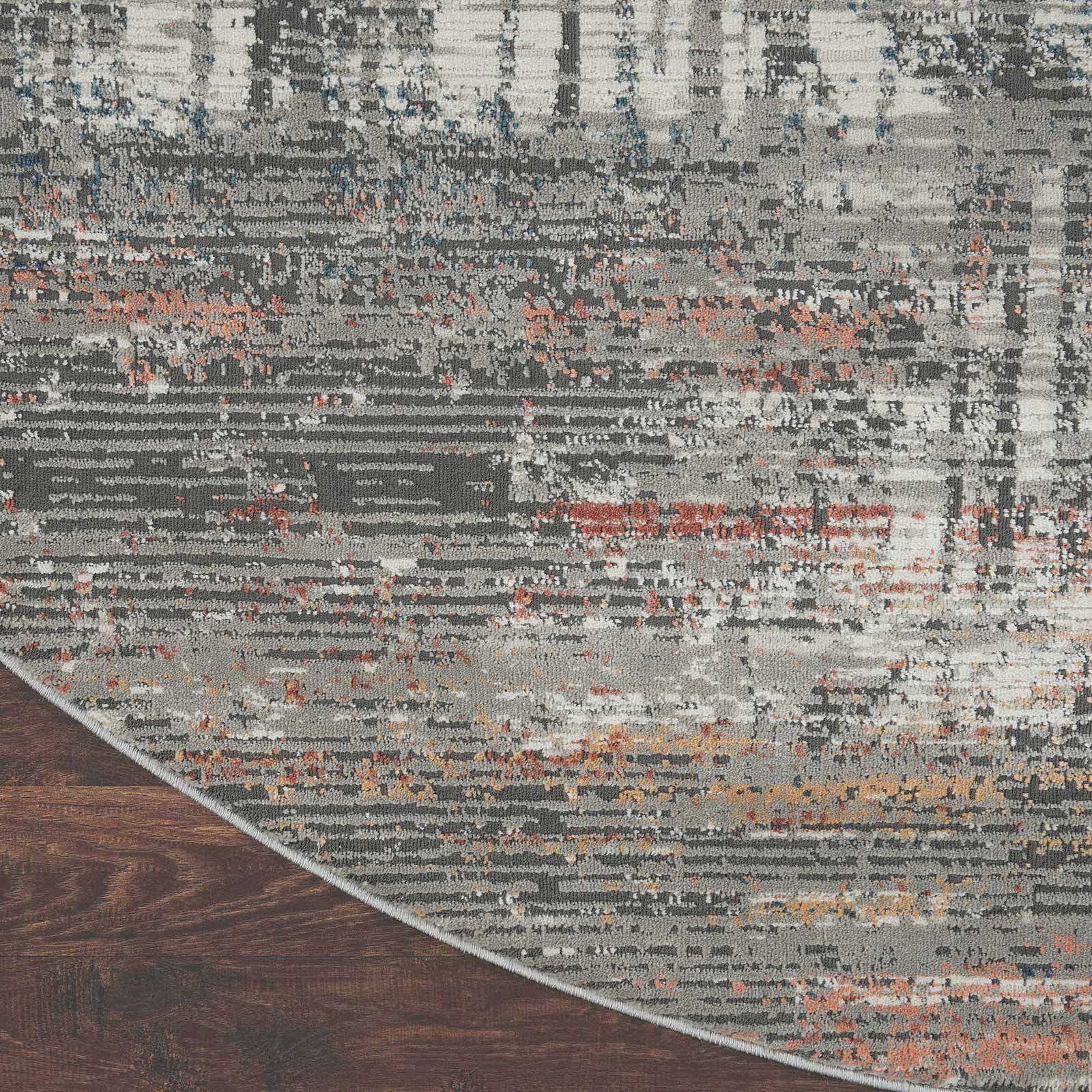 Nourison tapete Rustic Textures RUS12 GRYMT GREY MULTICOLOR 8XRND 099446836069 CR