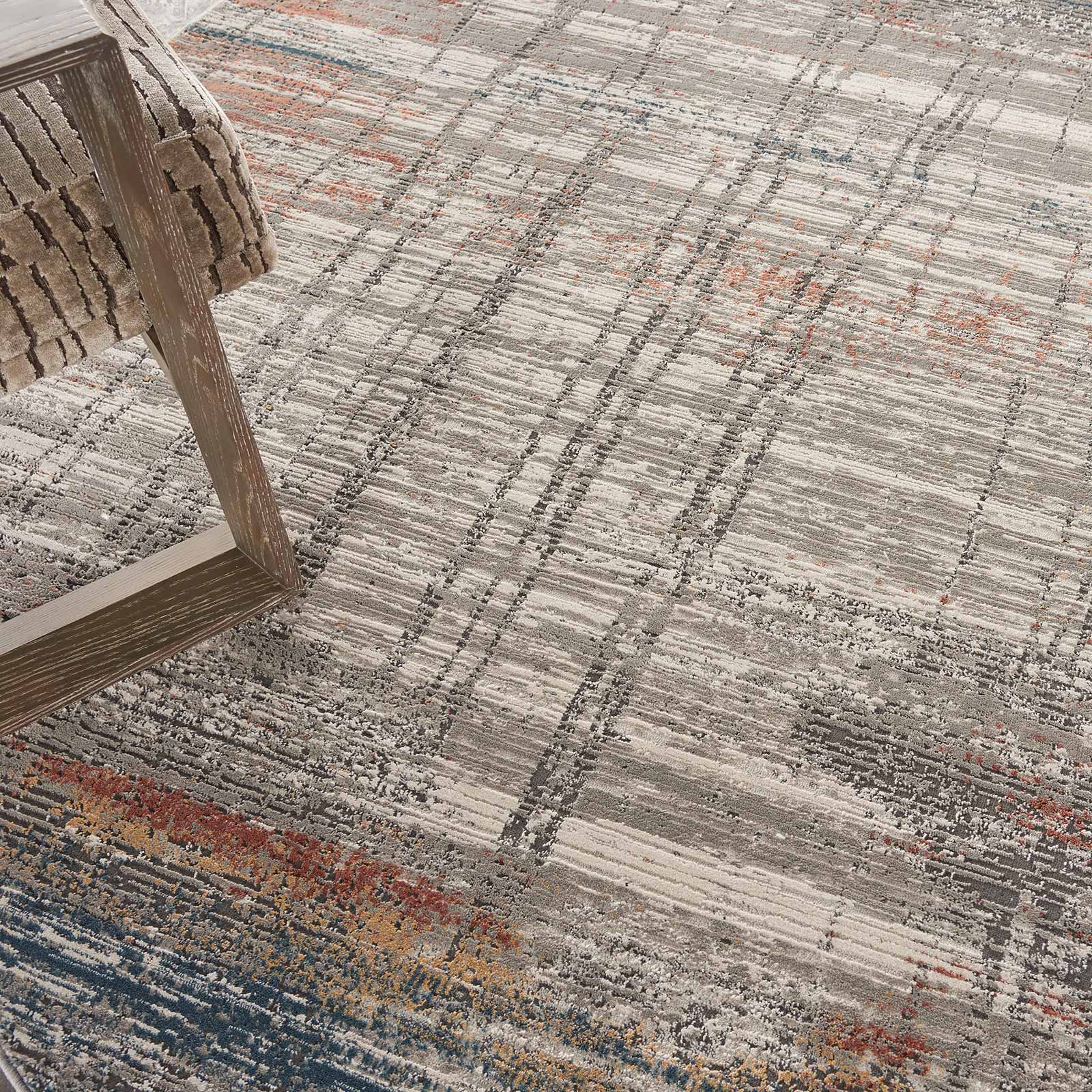 Nourison tapete Rustic Textures RUS12 GRYMT GREY MULTICOLOR 8XRND 099446836069 interior 2