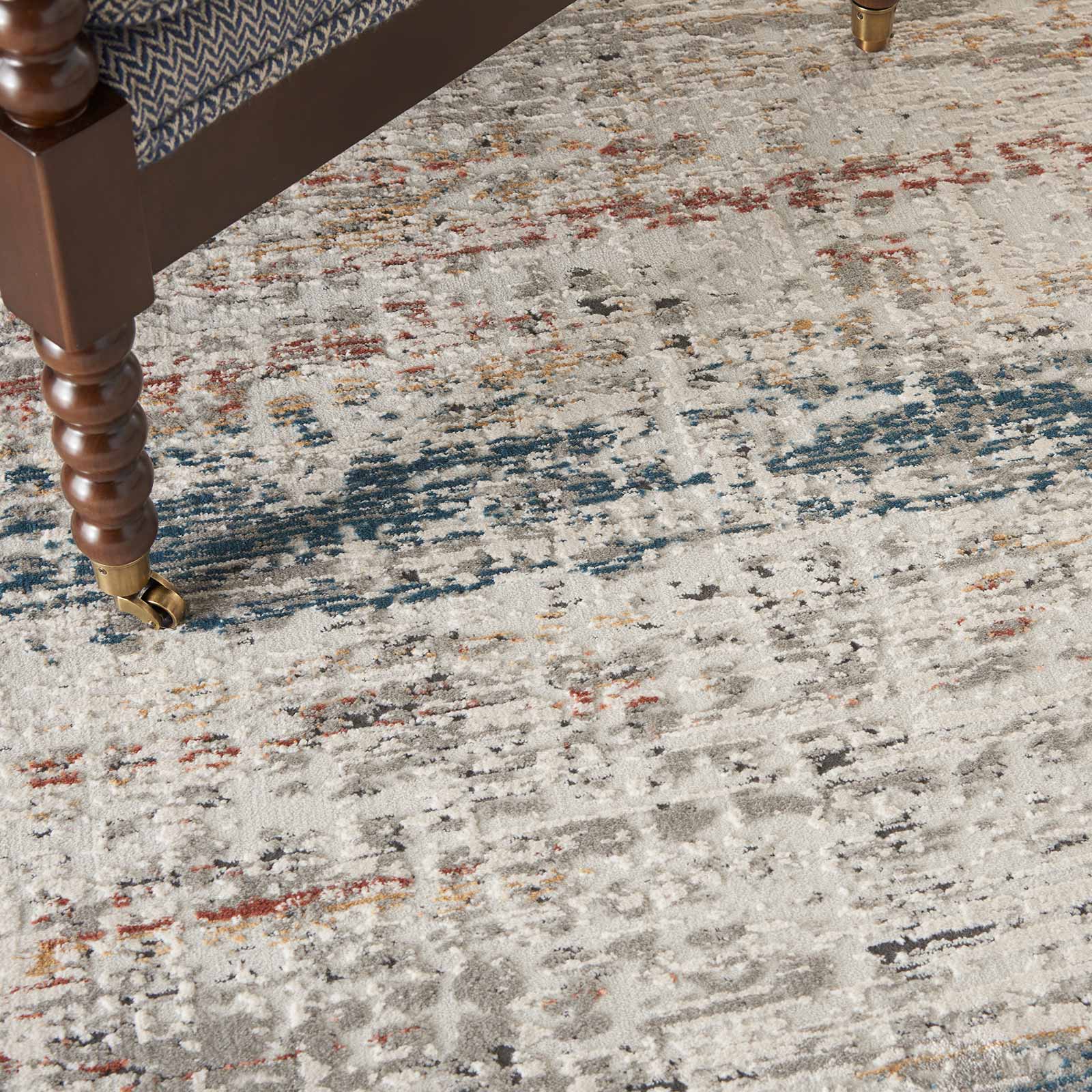 Nourison tapete Rustic Textures RUS14 LTGMT LIGHT GREY MULTICOLOR 5X7 099446799272 interior 2