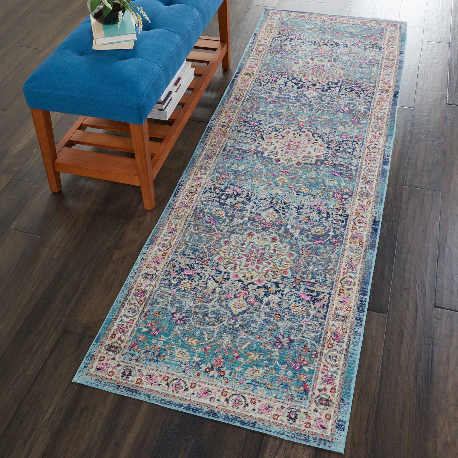 Nourison tapete Vintage Kashan VKA01 BLUE 2x8 099446455024 interior 1 C