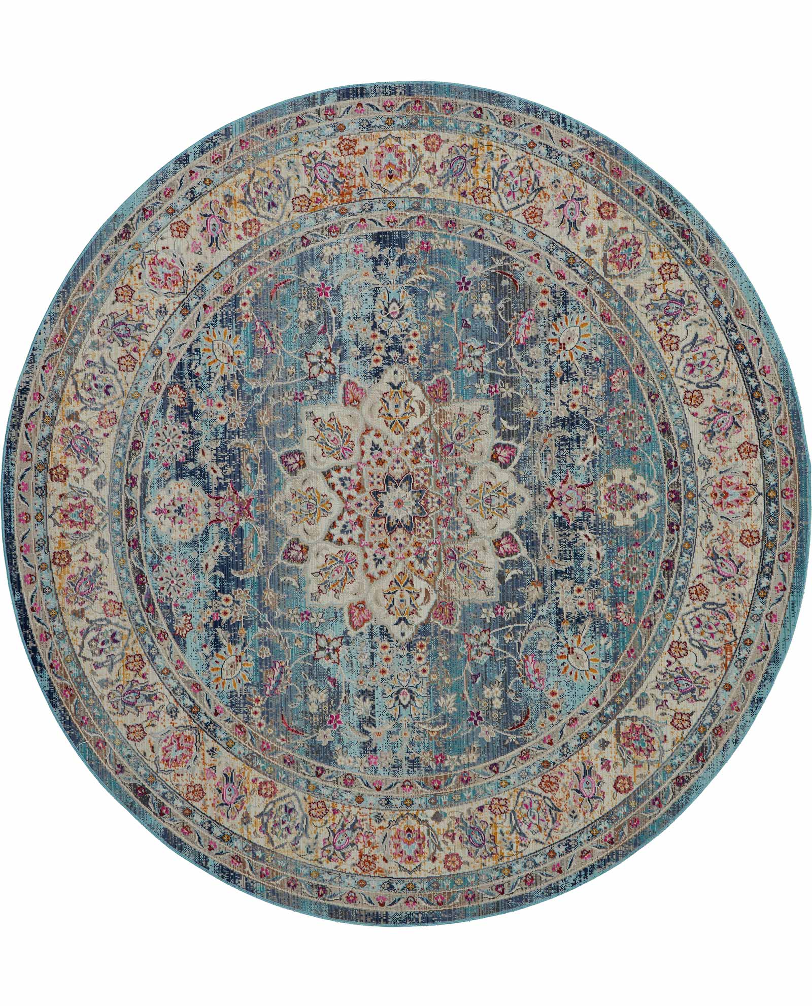 Nourison tapete Vintage Kashan VKA01 BLUE 6xRND 099446454980 C
