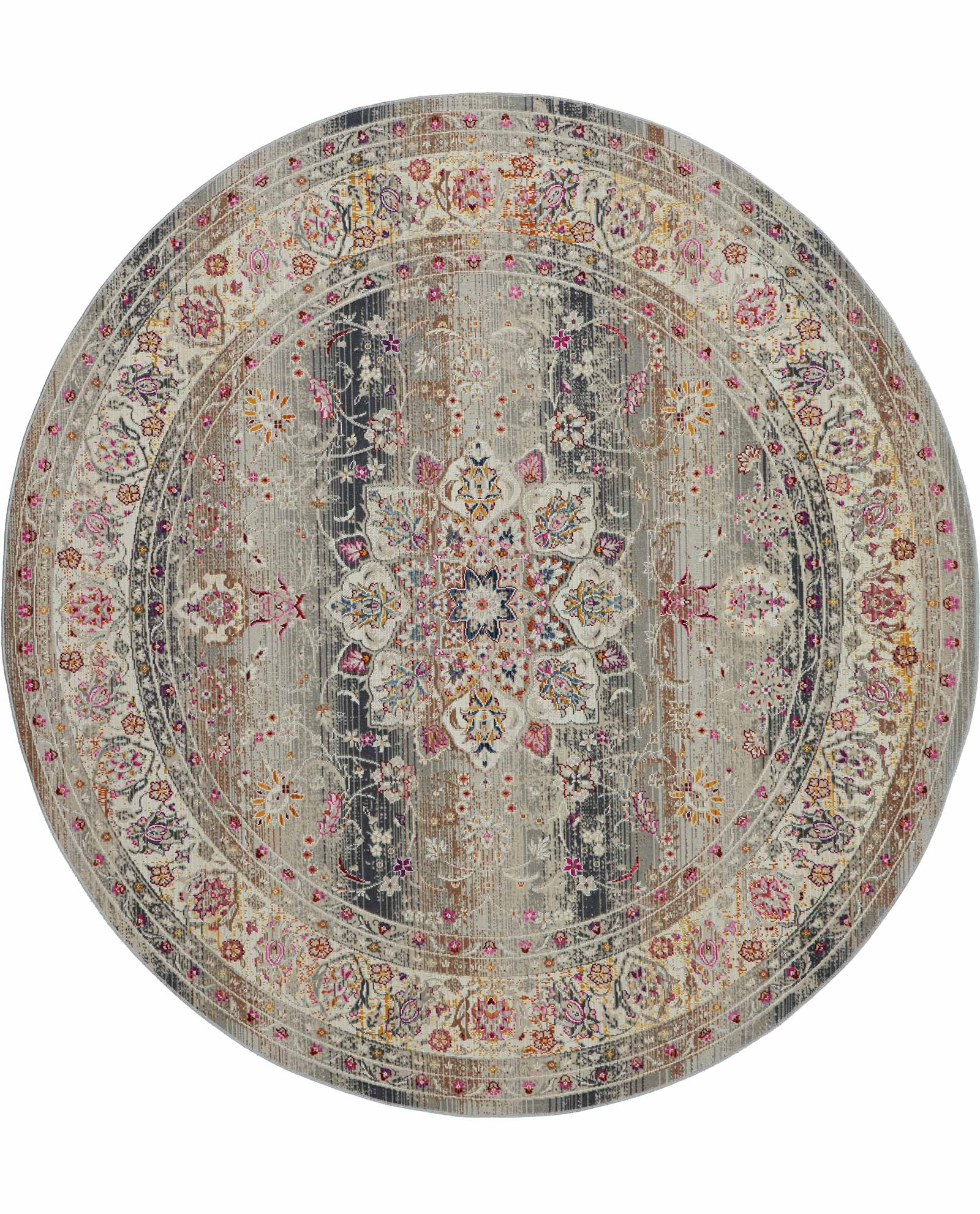 Nourison tapete Vintage Kashan VKA01 GREY 6xRND 099446455109 C