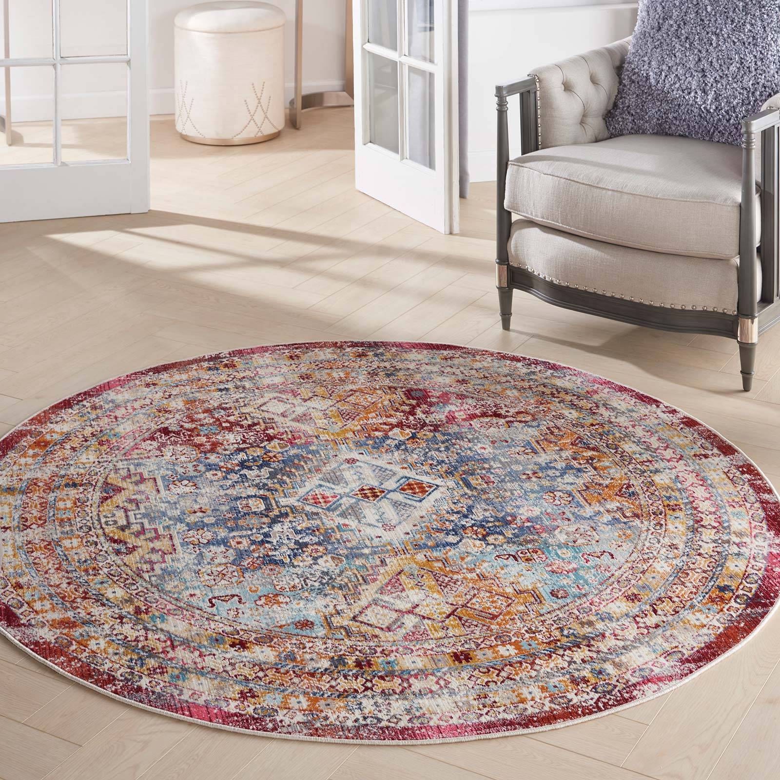 Nourison tapete Vintage Kashan VKA09 MULTI MULTICOLOR 6XRND 099446852458 interior 1