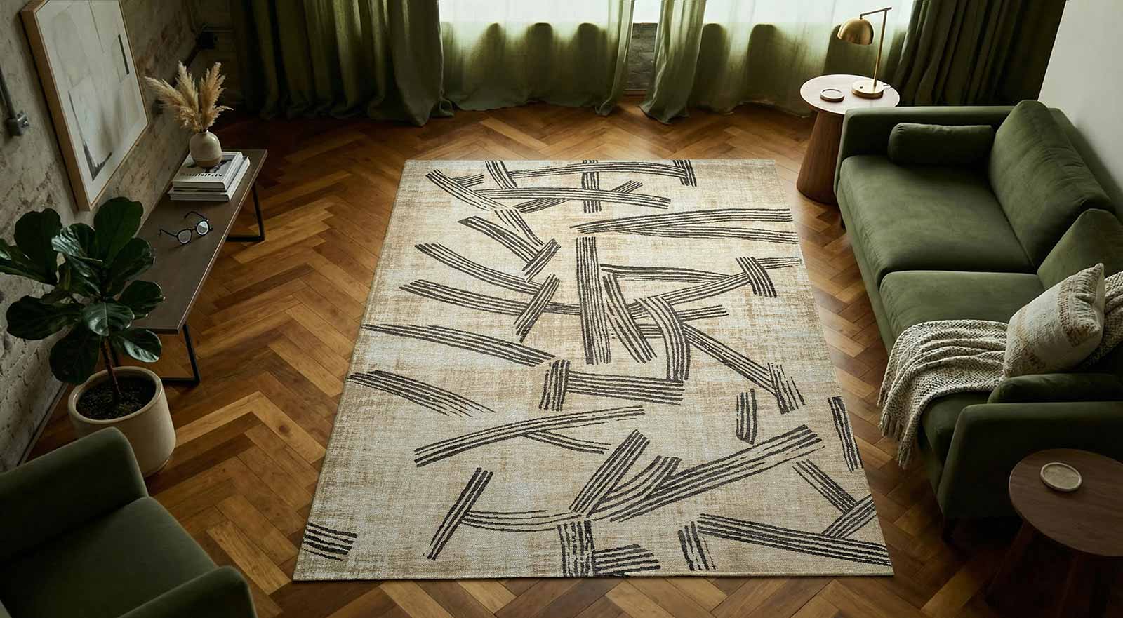 Louis De Poortere tapete Meditation 2067 Kanji Slate interior 2