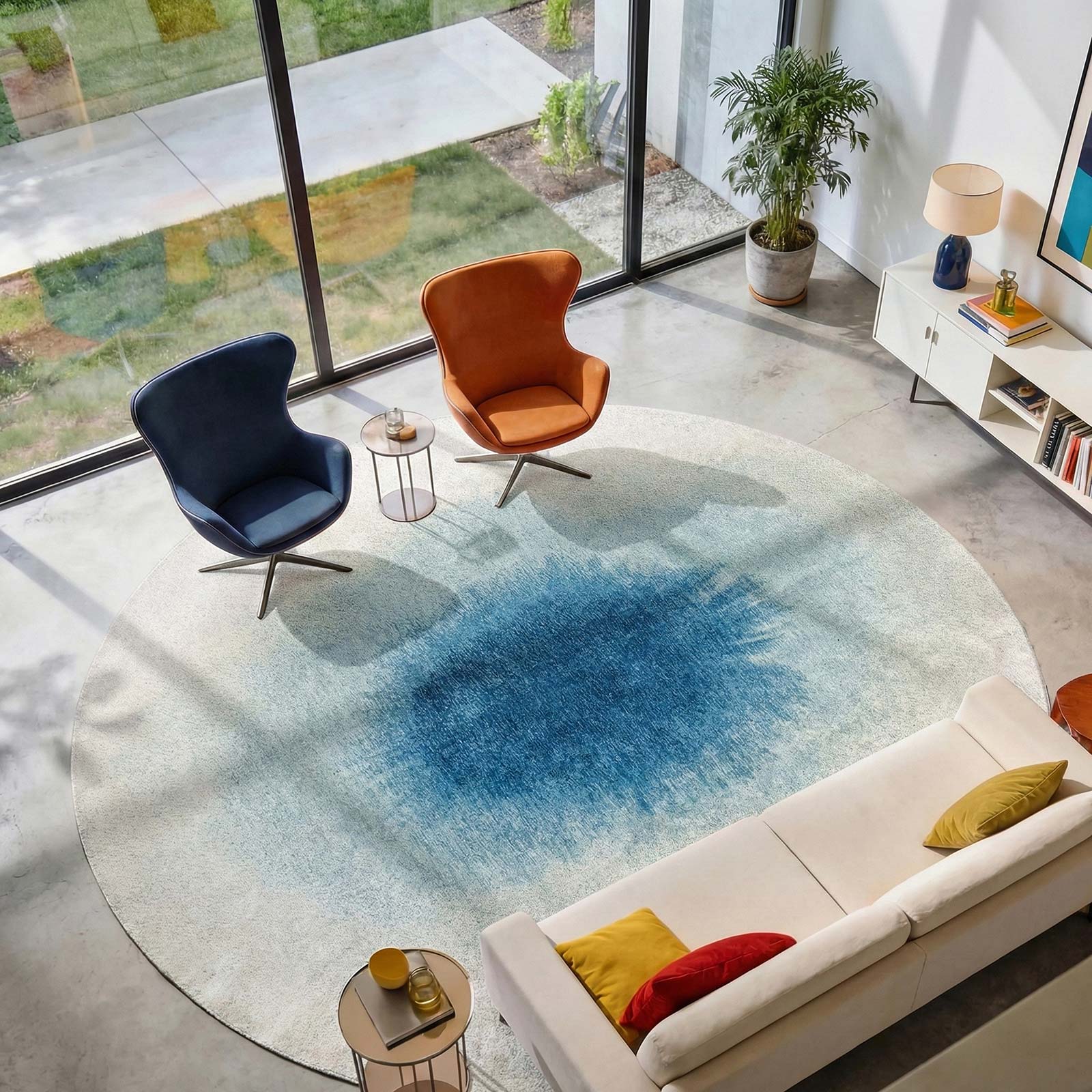 Louis De Poortere tapete Meditation 2102 Drop Dream in Blue interior